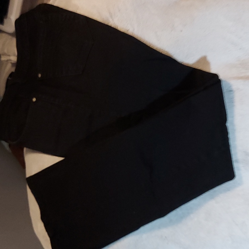 Miraclebody straight leg jeans. Black, size 12
